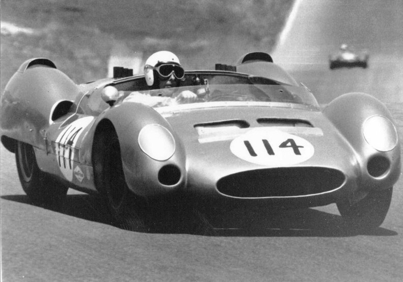 Dave MacDonald in the Carroll Shelby Lang Cooper King Cobra at Riverside International Raceway